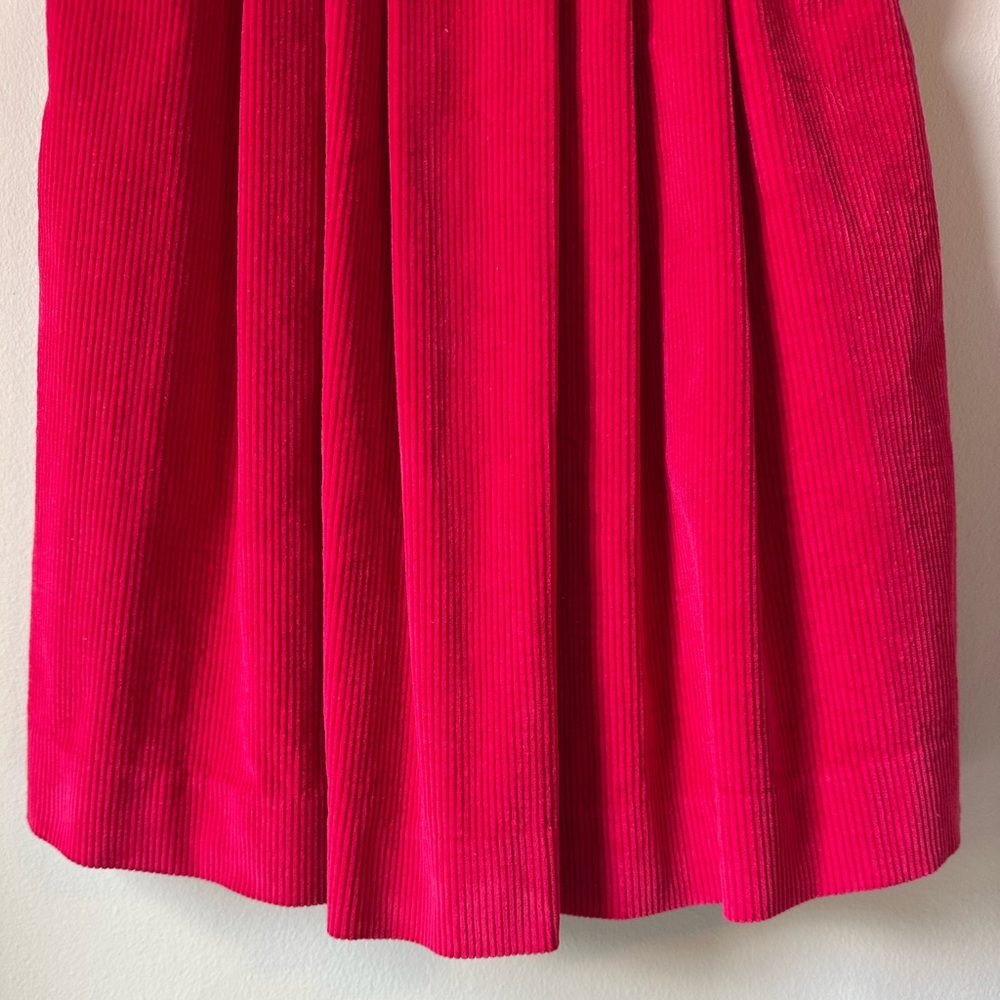 Mine Alone Raspberry Corduroy Pleated Pinafore Dress Size 4T - Picture 5 of 16